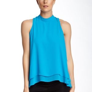 Bellatrix Sleeveless Double Layer Hi-Lo Blouse